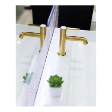 Смеситель для раковин Cezares (Цезарис) Eco брашированное золото (ECO-LS-BORO-W0)