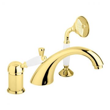 Смеситель для ванны, для душа Cezares Elite золото (ELITE-BVDM-03/24-Bi)
