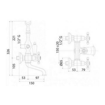 Смеситель для ванны Cezares (Цезарис) Golf хром (GOLF-PBV-01-M)