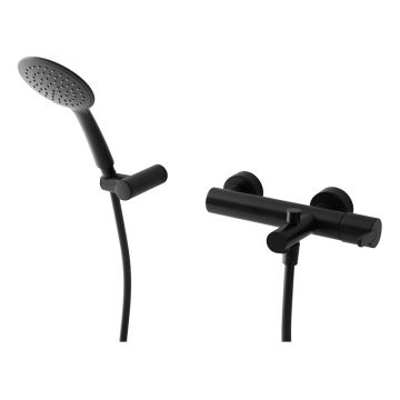 Смеситель для душа Cezares (Цезарис) Leaf черный матовый (LEAF-VD-NOP)