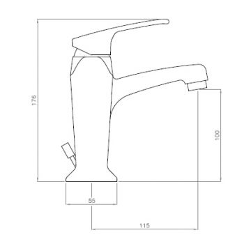 Смеситель для раковины Cezares (Цезарис) Legend золото, ручка золото (LEGEND-LSM2-03/24)