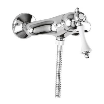 Смеситель для душа Cezares (Цезарис) Margot хром, ручка белая (MARGOT-DM-01-Bi)