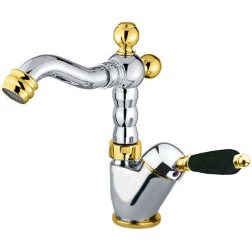 Смеситель для биде Fiore (Фиоре) Imperial Black 89CO5314, хром/золото