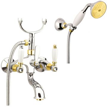 Смеситель для ванны Fiore (Фиоре) Coloniale Sky (Swarovski) 03CO0601, хром/золото