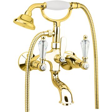 Смеситель для ванны Fiore (Фиоре) Gioielli (Swarovski) 08OO0600, золото