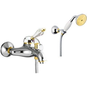 Смеситель для ванны Fiore (Фиоре) Imperial-Sky (Swarovski) 82CO5104, хром/золото