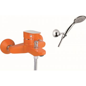 Смеситель для ванны Fiore (Фиоре) Kevon Chic 81OX8150, хром/оранжевый