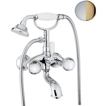 Смеситель для ванны Fiore (Фиоре) Xt Sky (Swarovski) 17CO0600, хром/золото