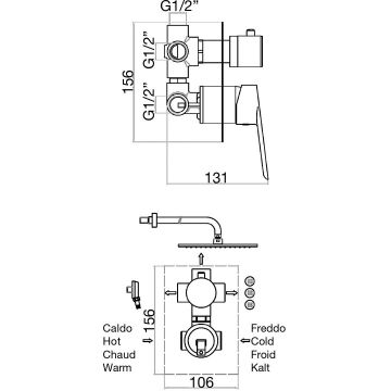 Смеситель для душа Fiore (Фиоре) Kevon Black Matt 81NN7501, черный