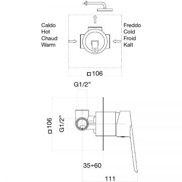 Смеситель для душа Fiore (Фиоре) Kevon Black Matt 81NN7515, черный