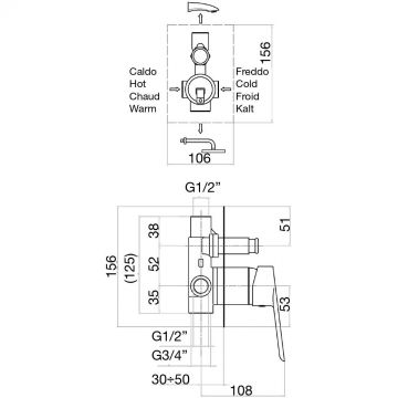 Смеситель для душа Fiore (Фиоре) Kevon Black Matt 81NN7517, черный