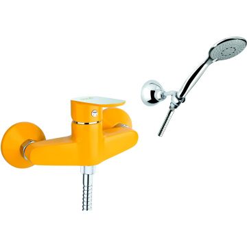 Смеситель для душа Fiore (Фиоре) Kevon Chic 81YX6510, хром/желтый