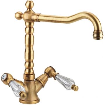 Смеситель для кухни Fiore (Фиоре) Gioielli (Swarovski) 08ZZ0625, бронза