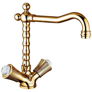 Смеситель для кухни Fiore (Фиоре) Venere Sky (Swarovski) 13OO0625, золото