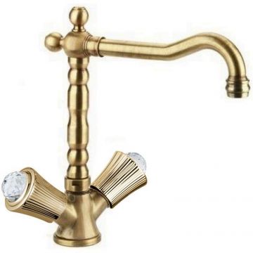 Смеситель для кухни Fiore (Фиоре) Venere Sky (Swarovski) 13ZZ0625, бронза