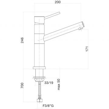 Смеситель для кухни Fiore Xenon 44NN5441, черный