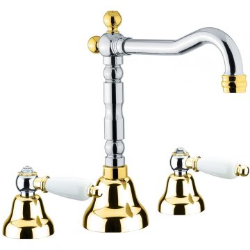 Смеситель для раковины Fiore (Фиоре) Coloniale Sky (Swarovski) 03CO0637, хром/золото