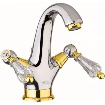 Смеситель для раковины Fiore (Фиоре) Gioielli (Swarovski) 08CO0623, хром/золото