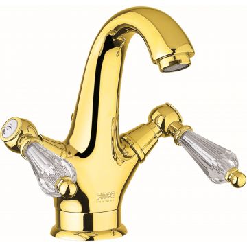 Смеситель для раковины Fiore (Фиоре) Gioielli (Swarovski) 08OO0623, золото