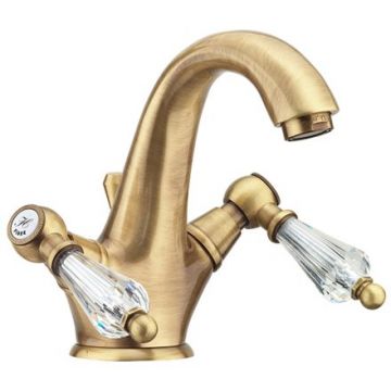 Смеситель для раковины Fiore (Фиоре) Gioielli (Swarovski) 08ZZ0623, бронза