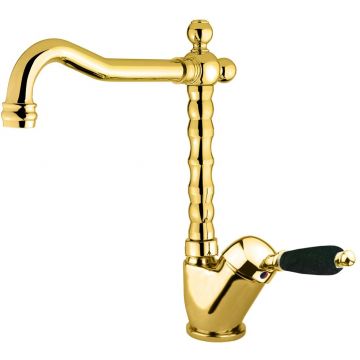 Смеситель для раковины Fiore (Фиоре) Imperial Black 89OO2245, золото