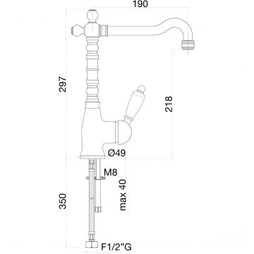 Смеситель для раковины Fiore (Фиоре) Imperial Black 89ZZ5225, бронза