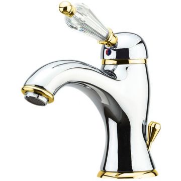 Смеситель для раковины Fiore (Фиоре) Imperial-Sky (Swarovski) 82CO5221, хром/золото