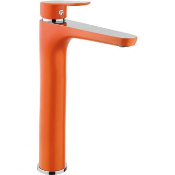 Смеситель для раковины Fiore (Фиоре) Kevon Chic 81OX8119, хром/оранжевый
