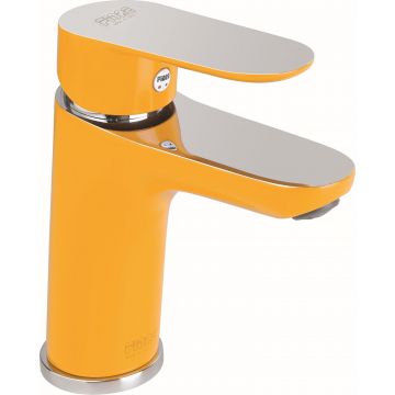 Смеситель для раковины Fiore (Фиоре) Kevon Chic 81YX8123, хром/желтый