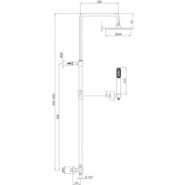 Душевая система Fiore XENON 44CR0964, хром