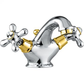 Смеситель для раковины Fiore (Фиоре) Margot Sky (Swarovski) 01CO0622, хром/золото