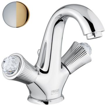Смеситель для раковины Fiore (Фиоре) Venere Sky (Swarovski) 13CO0623, хром/золото