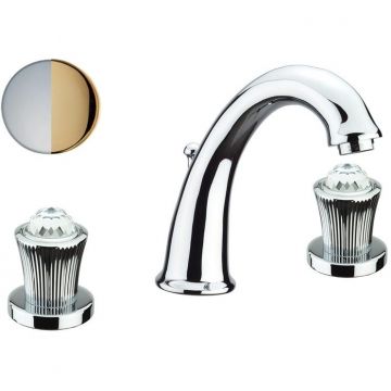 Смеситель для раковины Fiore (Фиоре) Venere Sky (Swarovski) 13CO0628, хром/золото