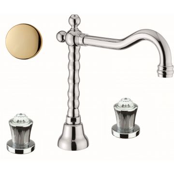 Смеситель для раковины Fiore (Фиоре) Venere Sky (Swarovski) 13OO0637, золото