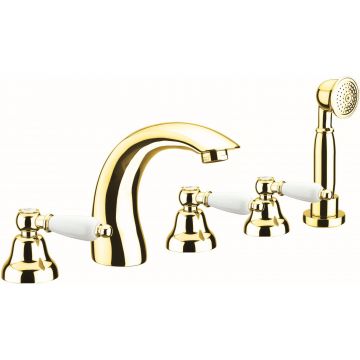 Смеситель на борт ванны Fiore (Фиоре) Coloniale 02OO0608, золото