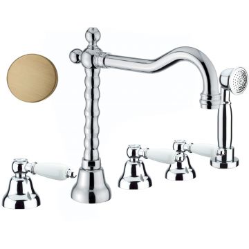 Смеситель на борт ванны Fiore (Фиоре) Coloniale 02ZZ0607, бронза