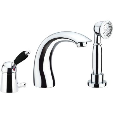 Смеситель на борт ванны Fiore (Фиоре) Imperial Black 89CR5105, хром