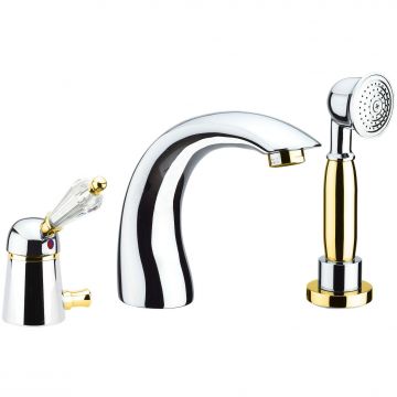 Смеситель на борт ванны Fiore (Фиоре) Imperial-Sky (Swarovski) 82CO5105, хром/золото