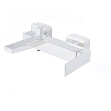 Смеситель на борт ванны Fiore (Фиоре) Kube 100BB8551, белый