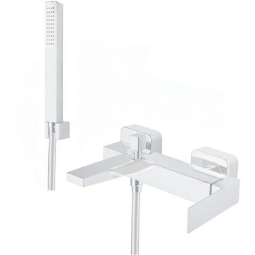 Смеситель на борт ванны Fiore (Фиоре) Kube 100BB8552, белый