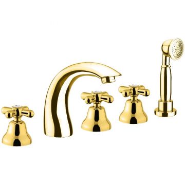 Смеситель на борт ванны Fiore (Фиоре) Margot 26OO0608, золото