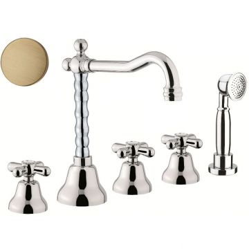 Смеситель на борт ванны Fiore (Фиоре) Margot 26ZZ0607, бронза