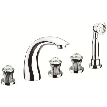 Смеситель на борт ванны Fiore (Фиоре) Venere Sky (Swarovski) 13CR0608, хром