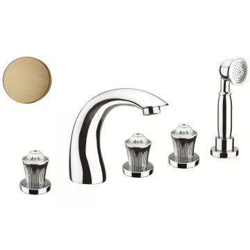 Смеситель на борт ванны Fiore (Фиоре) Venere Sky (Swarovski) 13ZZ0608, бронза