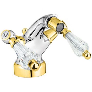 Смеситель для биде Fiore (Фиоре) Gioielli (Swarovski) 08CO0632, хром/золото