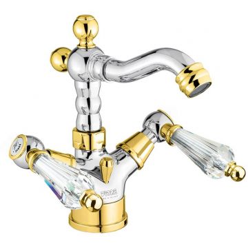 Смеситель для биде Fiore Gioielli (Swarovski) 08CO0635, хром/золото