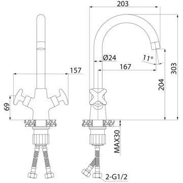 Смеситель Iddis для кухни Acros ACRSB00i05