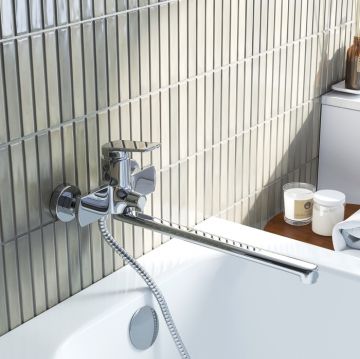 Смеситель Iddis для ванны с длинным изливом и керамическим дивертором Esper ESPSB00i10WA