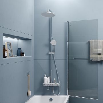 Душевая система Iddis для ванны с верхним душем Shelfy SHESBBTi06
