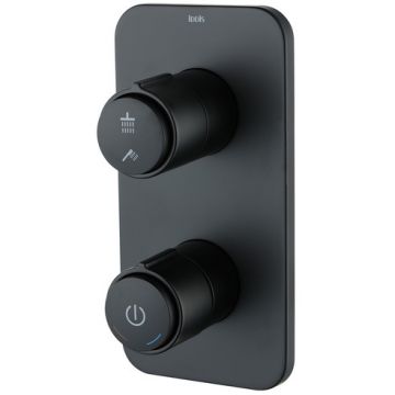 Смеситель Iddis (Иддис) встраиваемый с двумя выходами с управлением Push Control черный матовый Slide SLIBLBTi67